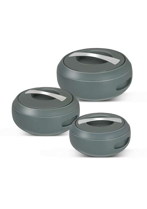 JAYPEE Gourmet Inner Stainless Steel Casserole with Lockable Lid | 2000 ml | 67.6 fl oz | 3-Piece Set | BPA Free | Insulated | Food Safe