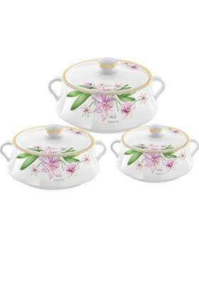 Nayasa Plastic Casserole | 1000 ml | 33.8 fl oz | 3-Piece Set