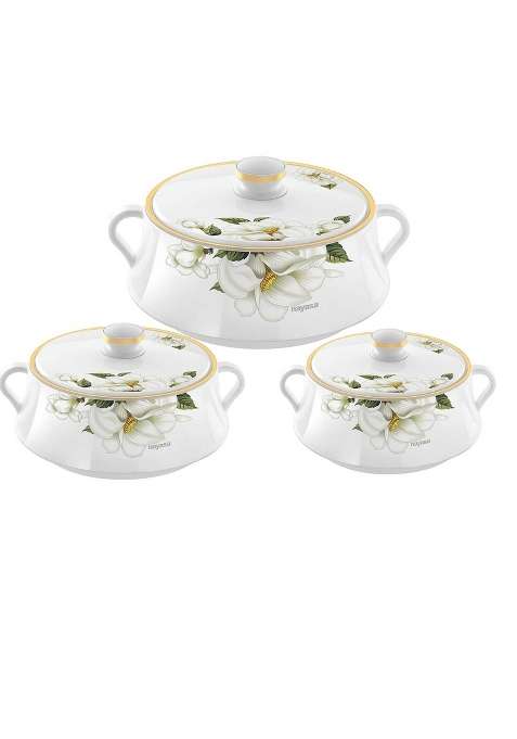 Nayasa Plastic Lorenzo Casserole | 1500 ml | 50.7 fl oz | 3-Piece Set