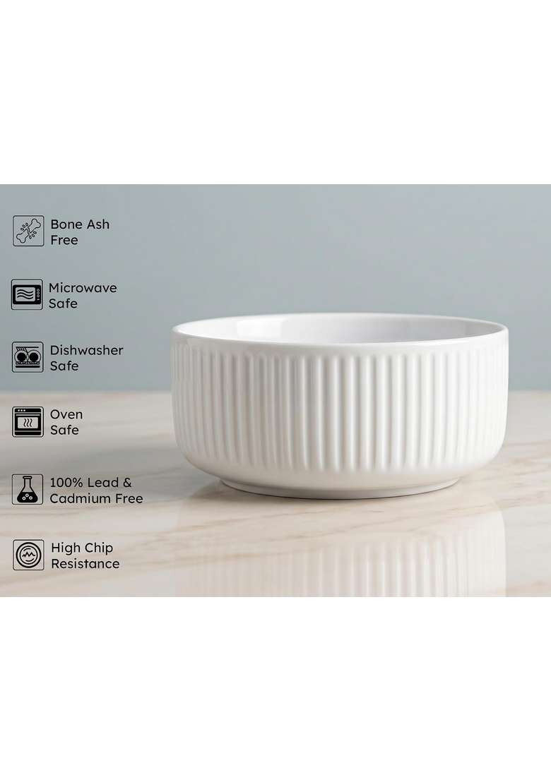 Bodhi House Porcelain Serving Bowl | 750 ml | 25.4 fl oz | 2-Piece Set - Indya