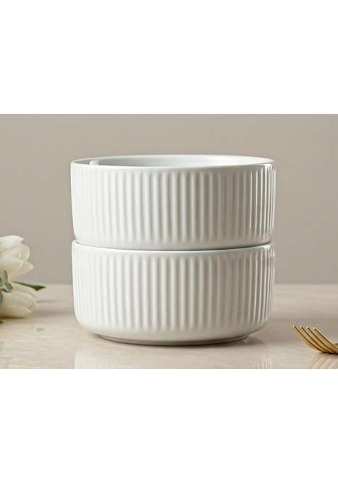 Bodhi House Porcelain Serving Bowl | 750 ml | 25.4 fl oz | 2-Piece Set