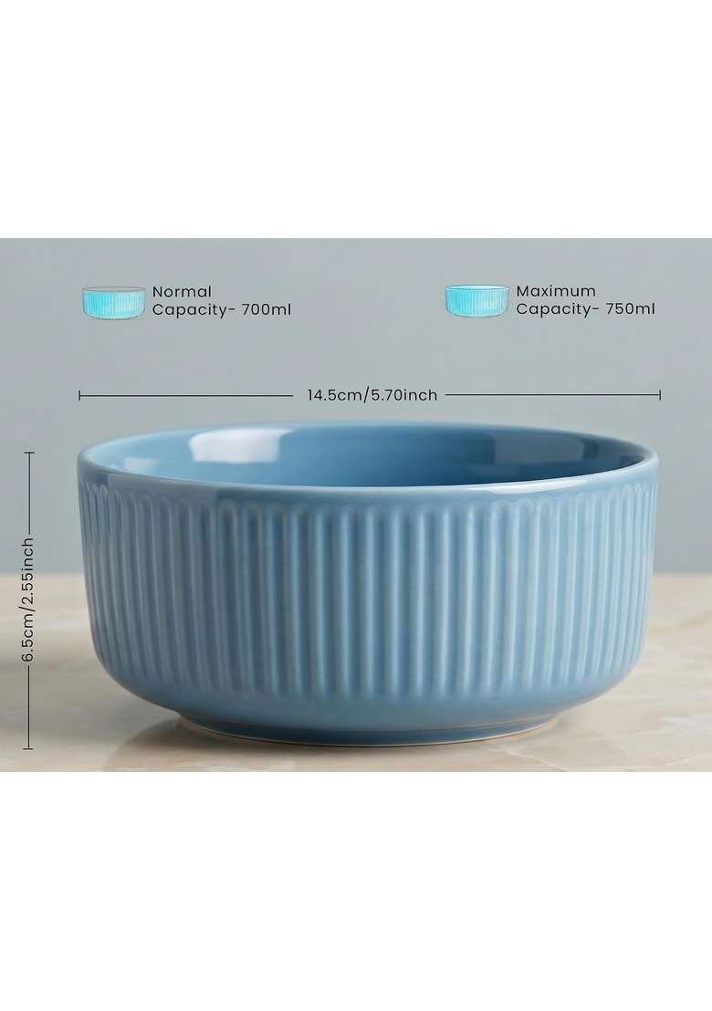 Bodhi House Porcelain Serving Bowl | 750 ml | 25.4 fl oz | 2-Piece Set - Indya