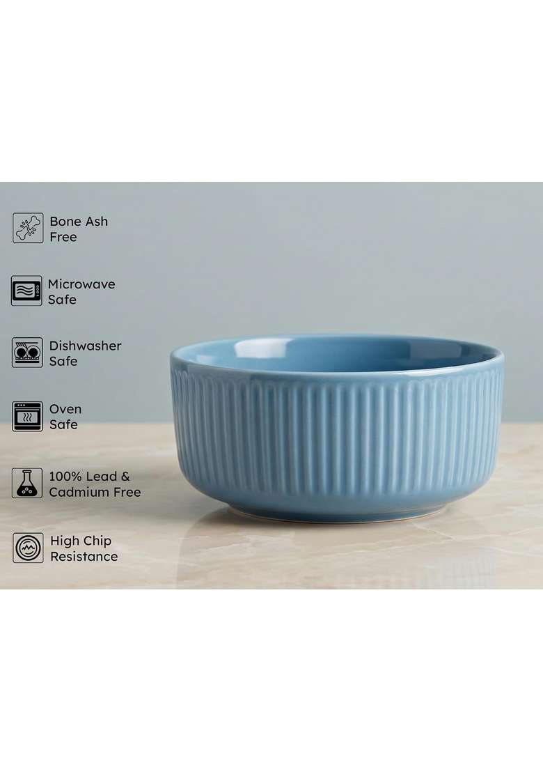 Bodhi House Porcelain Serving Bowl | 750 ml | 25.4 fl oz | 2-Piece Set - Indya