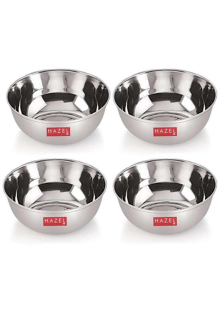 HAZEL Stainless Steel Bowl Set | 200 ml | 6.8 fl oz | 4-Piece Set - Indya
