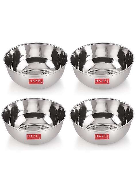 HAZEL Stainless Steel Bowl Set | 200 ml | 6.8 fl oz | 4-Piece Set