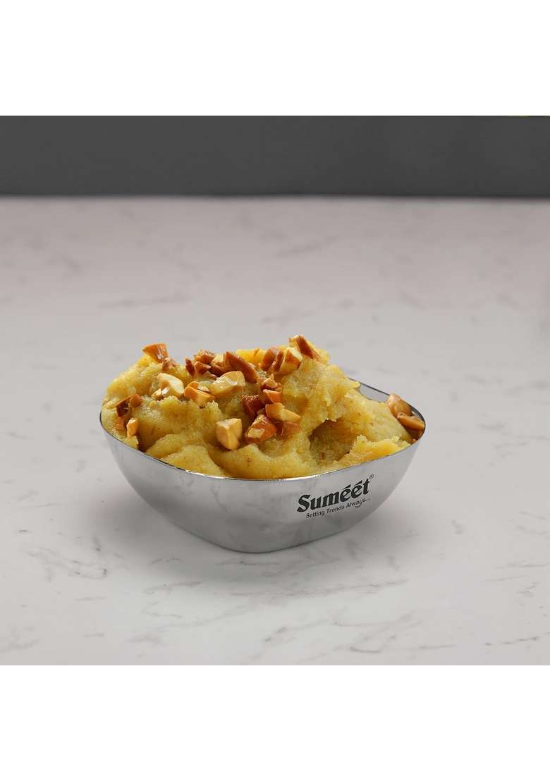 Sumeet Heavy Gauge Stainless Steel Apple Square Bowl Wati Katori with Mirror Finish | 200 ml | 6.8 fl oz | 9.5 cm | 3.7 Inch | Pack of 6 - Indya
