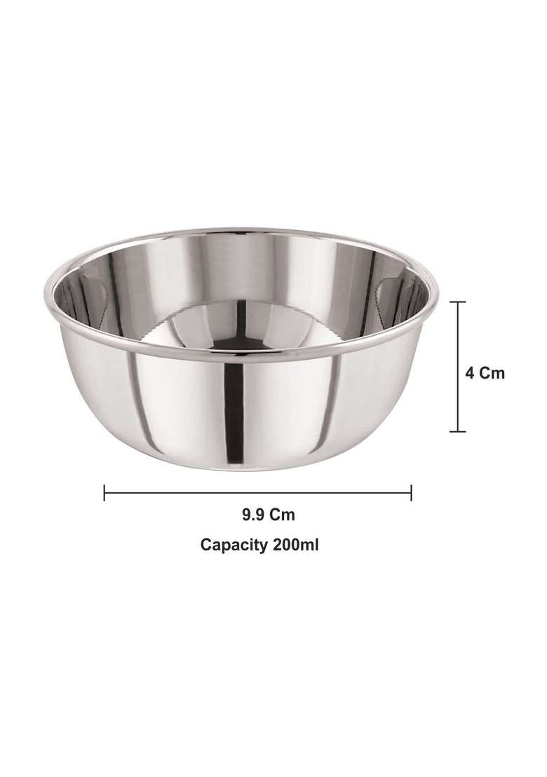 neelam Stainless Steel 4.5 24 Gauge Prem Vati | 200 ml | 6.8 fl oz - Indya