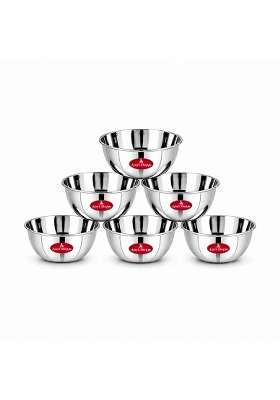 Ajay's Shoppe Stainless Steel Katori Vati Set | 350 ml | 11.8 fl oz | Pack of 6