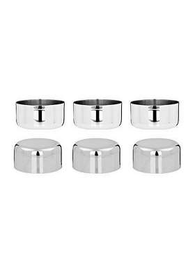 Vinod Stainless Steel Vati Katori Small Bowl Capacity | 200 ml | 6.8 fl oz | 6-Piece Set