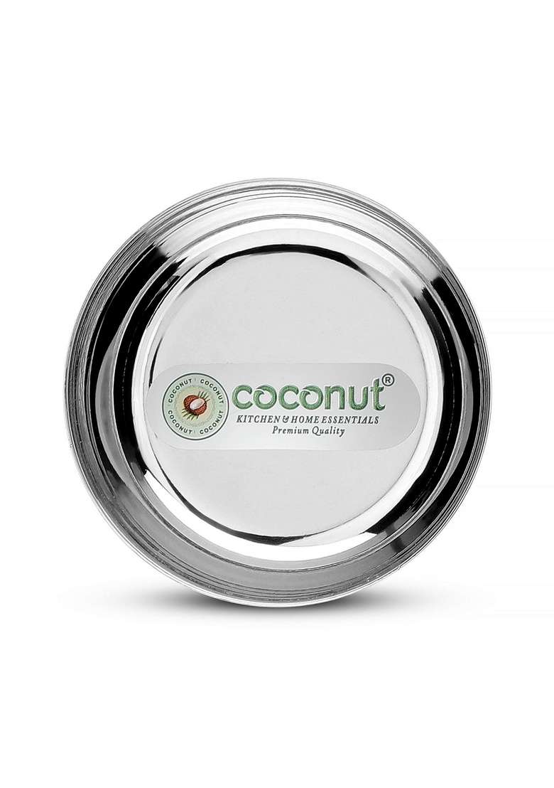 coconut Stainless Steel Sada Bowl Vati Katori | 200 ml | 6.8 fl oz | 6-Piece Set | Rust Resistant - Indya