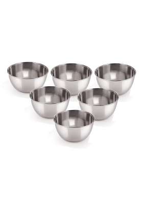 neelam Stainless Steel Prem Vati | 200 ml | 6.8 fl oz | 5.5 Inch | 6-Piece Set