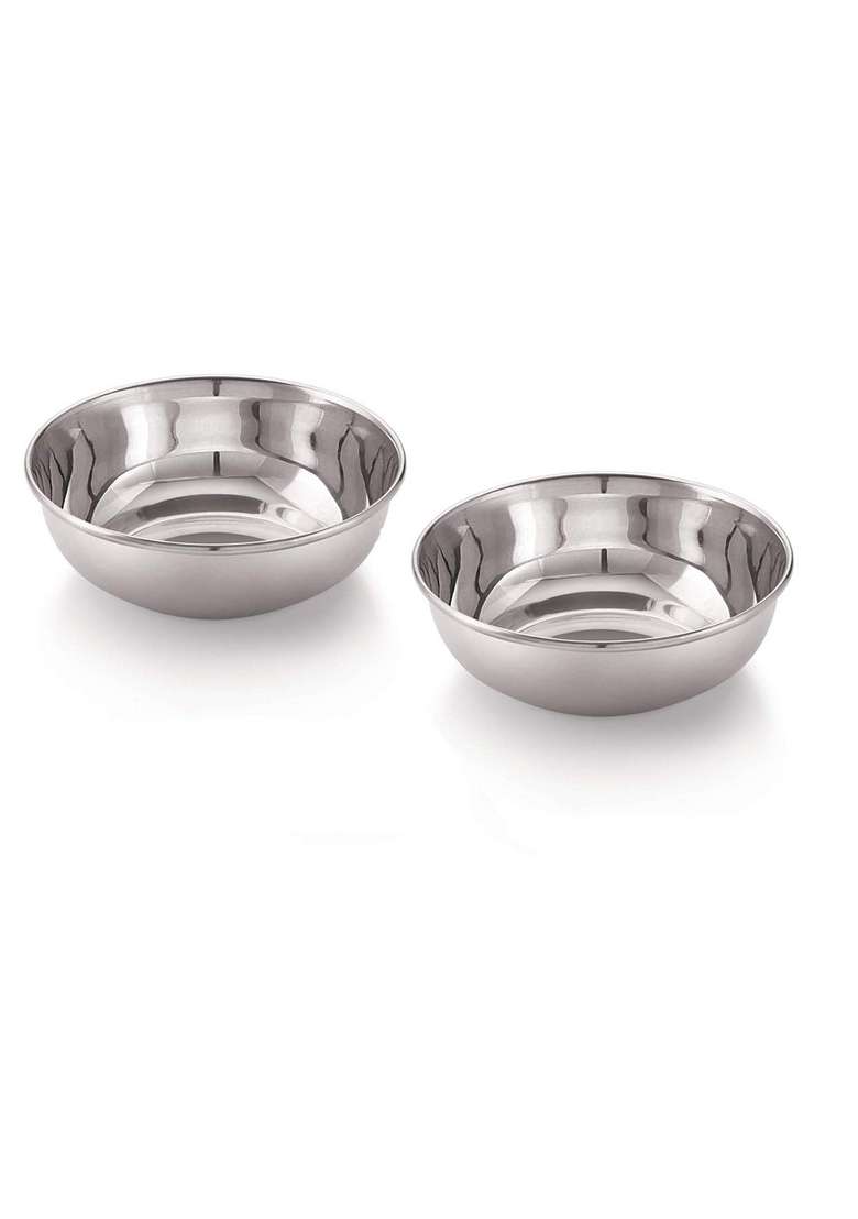 Bartan Star Stainless Steel Serving Bowl | 200 ml | 6.8 fl oz | 2-Piece Set - Indya