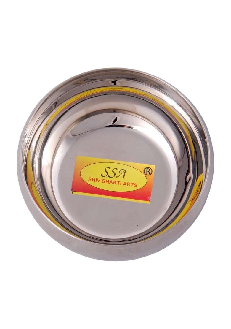 SHIV SHAKTI ARTS Stainless Steel Handi Cooking Pot | 200 ml | 6.8 fl oz | 2-Piece Set - Indya
