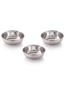 Bartan Star Stainless Steel Serving Bowl | 200 ml | 6.8 fl oz | 3-Piece Set