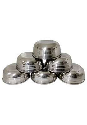 Bartan Star Stainless Steel Serving Bowl | 200 ml | 6.8 fl oz | 6-Piece Set