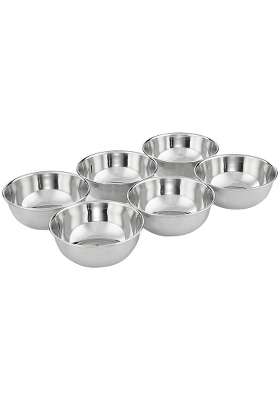 neelam Stainless Steel 6.5 22 Gauge Prem Vati | 300 ml | 10.1 fl oz | 6-Piece Set