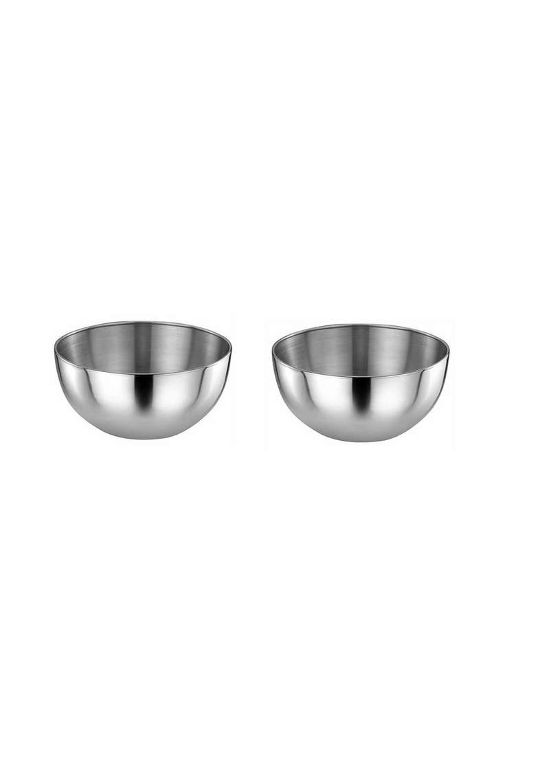 MARWALL Stainless Steel Mixing Bowl | 1000 ml | 33.8 fl oz | Pack of 2 - Indya