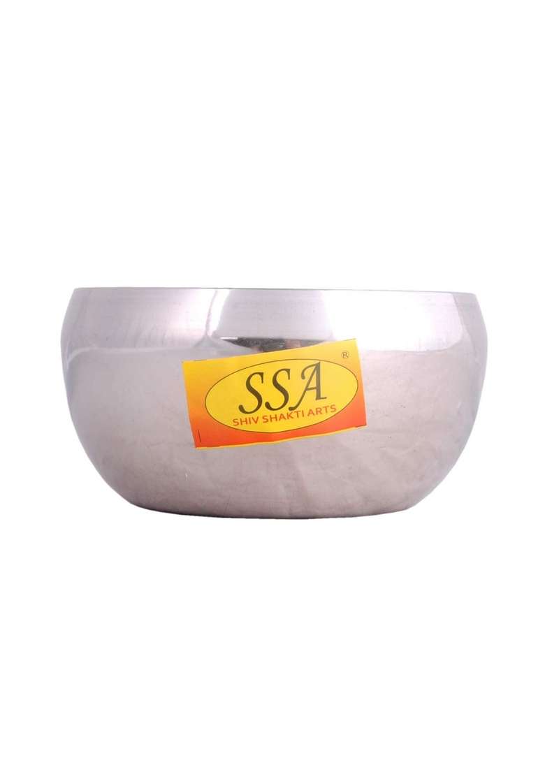 SHIV SHAKTI ARTS Stainless Steel Handi Cooking Pot | 300 ml | 10.1 fl oz | 2-Piece Set - Indya