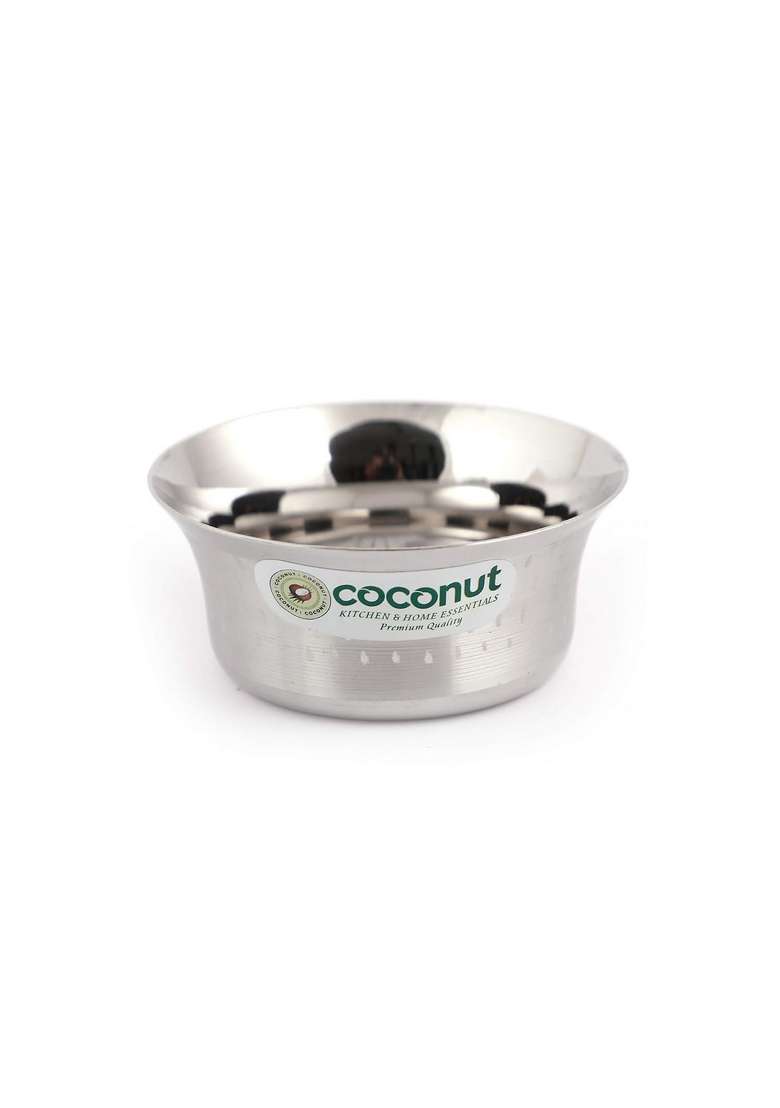 coconut Stainless Steel Shower Pari Bowl Vati Katori- C23 | 250 ml | 8.5 fl oz | 6-Piece Set - Indya