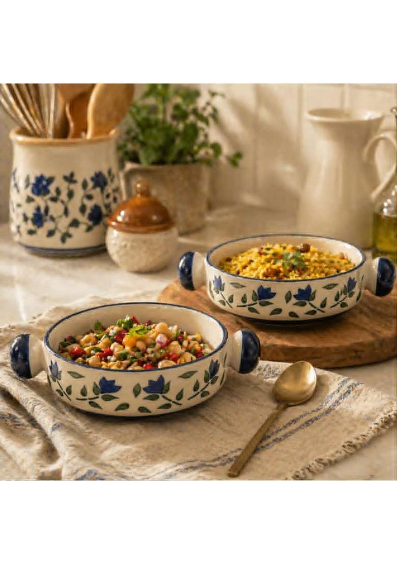 Lupaava Handmade Ceramic Bowl | 2-Piece Set | Dishwasher Safe | Microwave Safe - Indya
