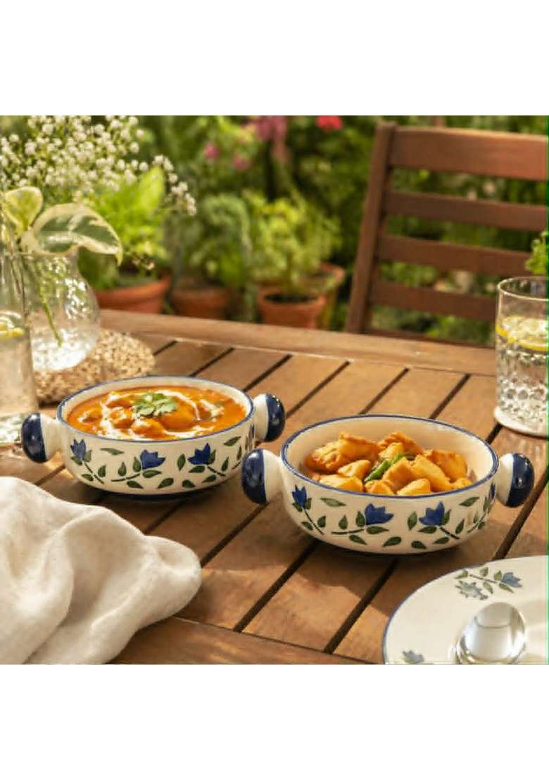 Lupaava Handmade Ceramic Bowl | 2-Piece Set | Dishwasher Safe | Microwave Safe - Indya