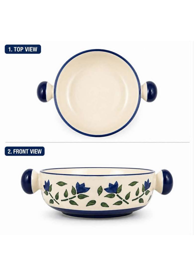 Lupaava Handmade Ceramic Bowl | 2-Piece Set | Dishwasher Safe | Microwave Safe - Indya