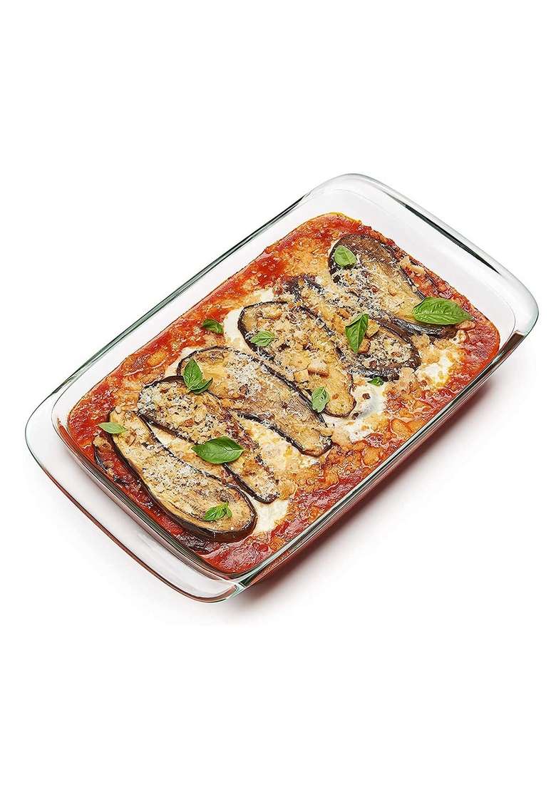 AGARO Elite Borosilicate Glass Baking Tray for Kitchen | 1600 ml | 54.1 fl oz | Dishwasher Safe | Microwave Safe - Indya