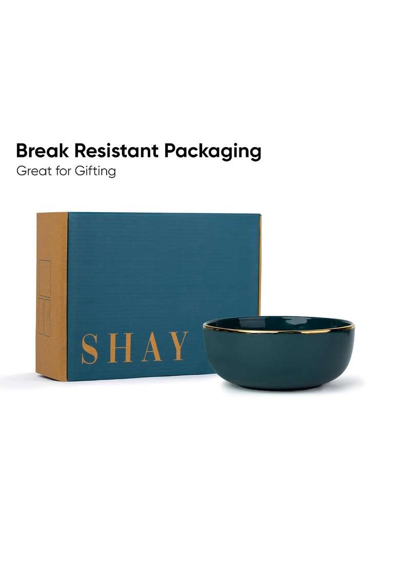 Shay Ceramic Serving Bowls Set | 1000 ml | 33.8 fl oz | 2-Piece Set - Indya