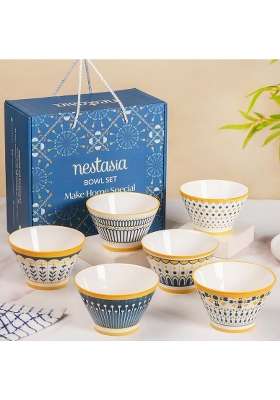 Nestasia Ceramic Ramen Bowls | 350 ml | 11.8 fl oz | 6-Piece Set | Dishwasher Safe | Microwave Safe