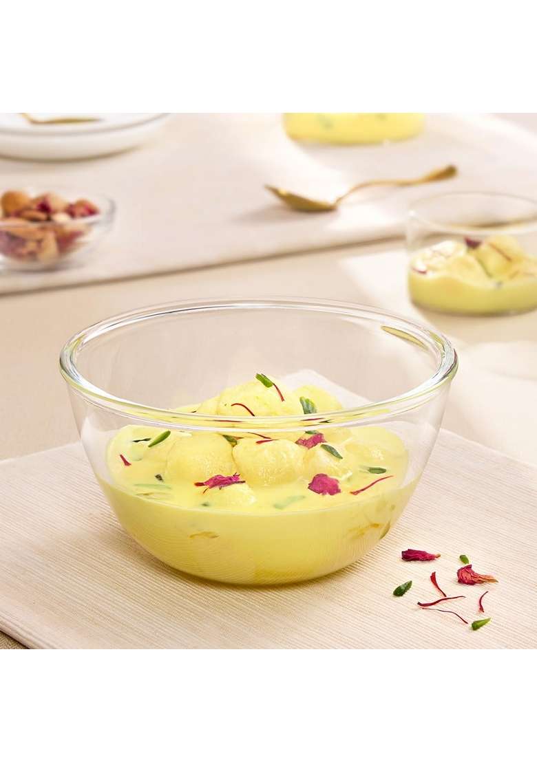 Borosil Serving and Mixing Bowl | 500 ml | 16.9 fl oz | Dishwasher Safe | Microwave Safe - Indya