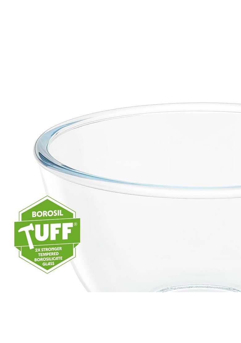 Borosil Serving and Mixing Bowl | 500 ml | 16.9 fl oz | Dishwasher Safe | Microwave Safe - Indya