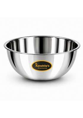Kanshita's Rasoiware Stainless Steel Mixing Bowl | 3 L | 3.2 Qt | 22.5 cm | 8.9 Inch | Food Safe | Rust Resistant