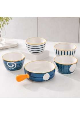Nestasia Ceramic Snack Bowl | 350 ml | 11.8 fl oz | 4-Piece Set | Dishwasher Safe | Microwave Safe