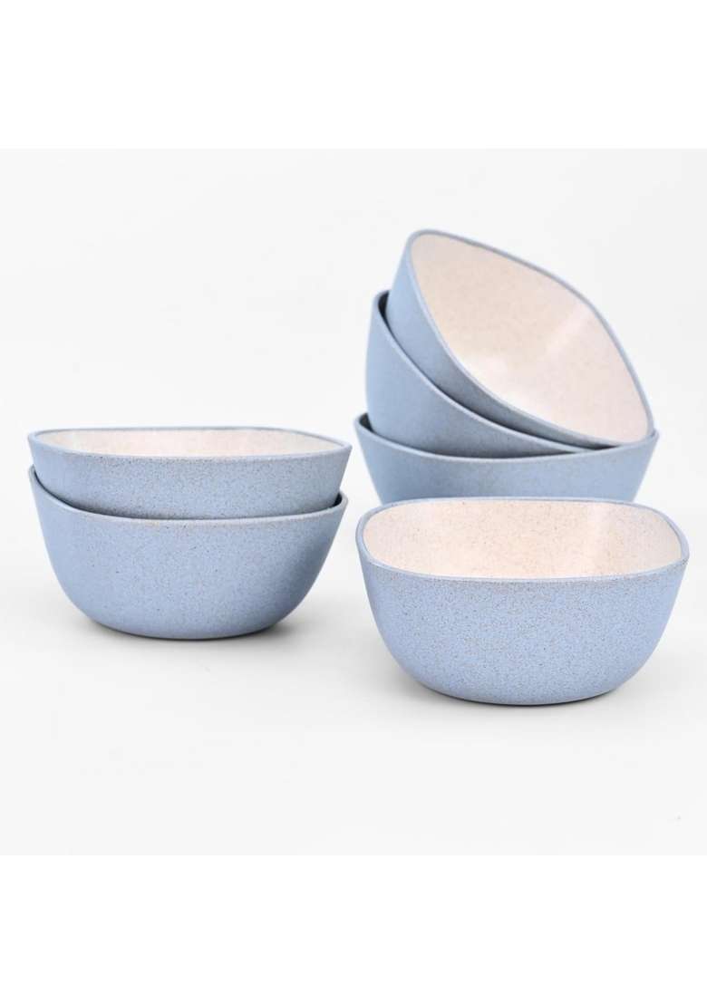 Eha Earth-Friendly Small Soup Bowls | 300 ml | 10.1 fl oz | 6-Piece Set | Microwave Safe - Indya