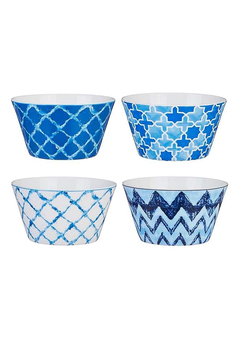 Solimo Amazon Brand Solimo Ceramic Bowl | 400 ml | 13.5 fl oz | 4-Piece Set | Dishwasher Safe | Lead Free | Microwave Safe - Indya