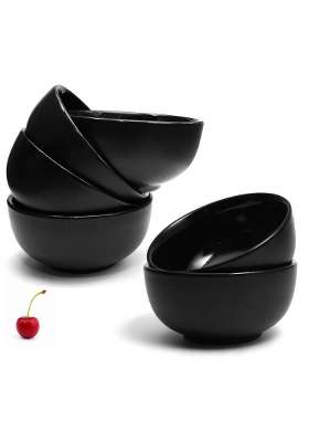 Pure Source India Periclean Ceramic Serving Bowl | 200 ml | 6.8 fl oz | 4 Inch | 6-Piece Set | Food Safe
