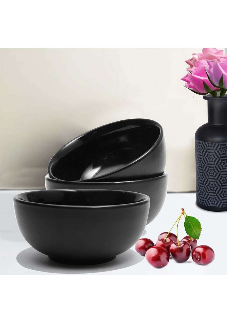 Pure Source India Periclean Ceramic Serving Bowl | 200 ml | 6.8 fl oz | 4 Inch | 6-Piece Set | Food Safe - Indya