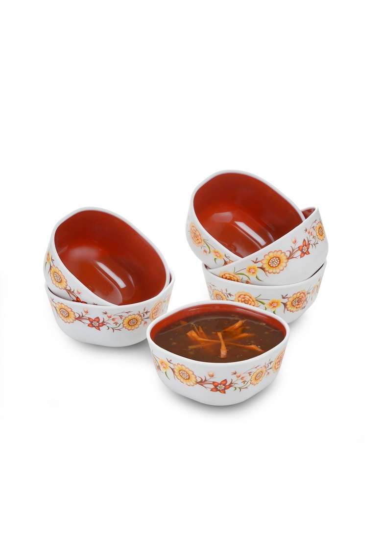 Nayasa Microfresh Square Bowl | 200 ml | 6.8 fl oz | 6-Piece Set | BPA Free | Food Safe - Indya
