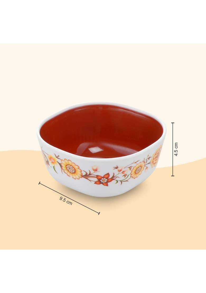 Nayasa Microfresh Square Bowl | 200 ml | 6.8 fl oz | 6-Piece Set | BPA Free | Food Safe - Indya