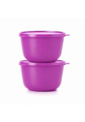 Tupperware Purple Color Plastic Ss Bowl Safe and Leak Proof Containers | 2 L | 2.1 Qt | Pack of 2