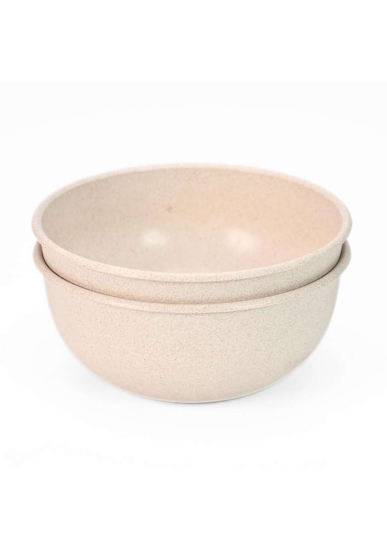 Eha Earth-Friendly Frosty Mixing Bowl for Kitchen | 1800 ml | 60.9 fl oz | 2-Piece Set | Microwave Safe - Indya