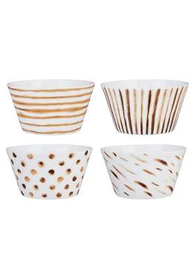 Solimo Amazon Brand Solimo Ceramic Bowl | 400 ml | 13.5 fl oz | 4-Piece Set | Dishwasher Safe | Lead Free | Microwave Safe