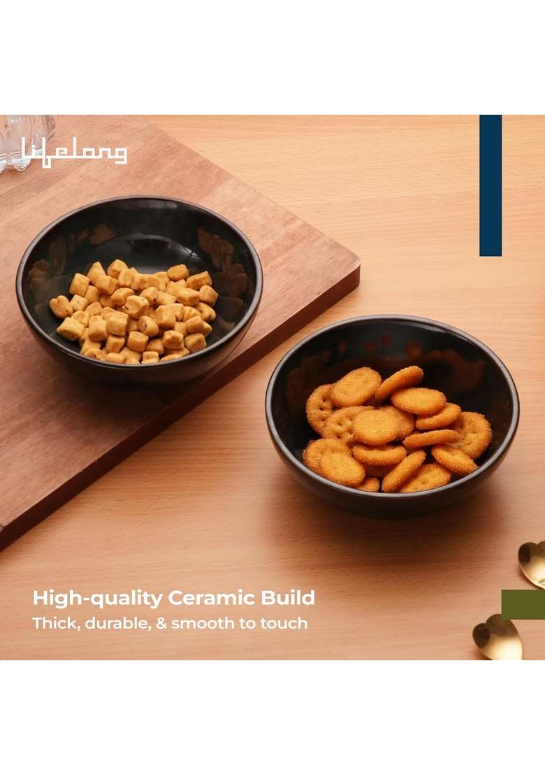 Lifelong Ceramic Bowls | 200 ml | 6.8 fl oz | 2-Piece Set - Indya
