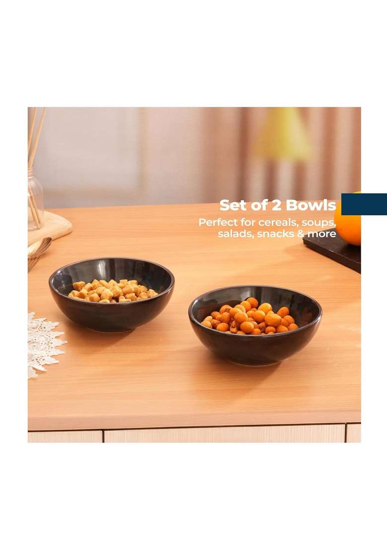 Lifelong Ceramic Bowls | 200 ml | 6.8 fl oz | 2-Piece Set - Indya