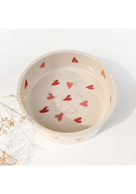 QSHI Studio Twin Heart Breakfast Bowl | Dishwasher Safe | Microwave Safe