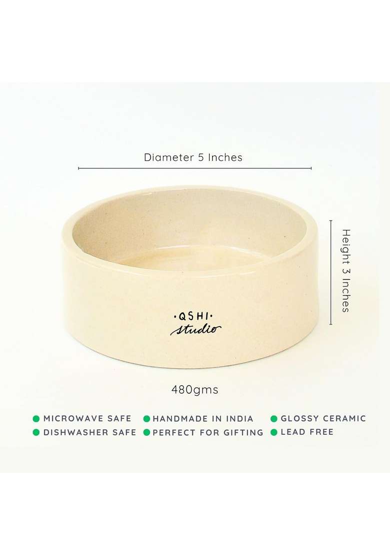 QSHI Studio Twin Heart Breakfast Bowl | Dishwasher Safe | Microwave Safe - Indya