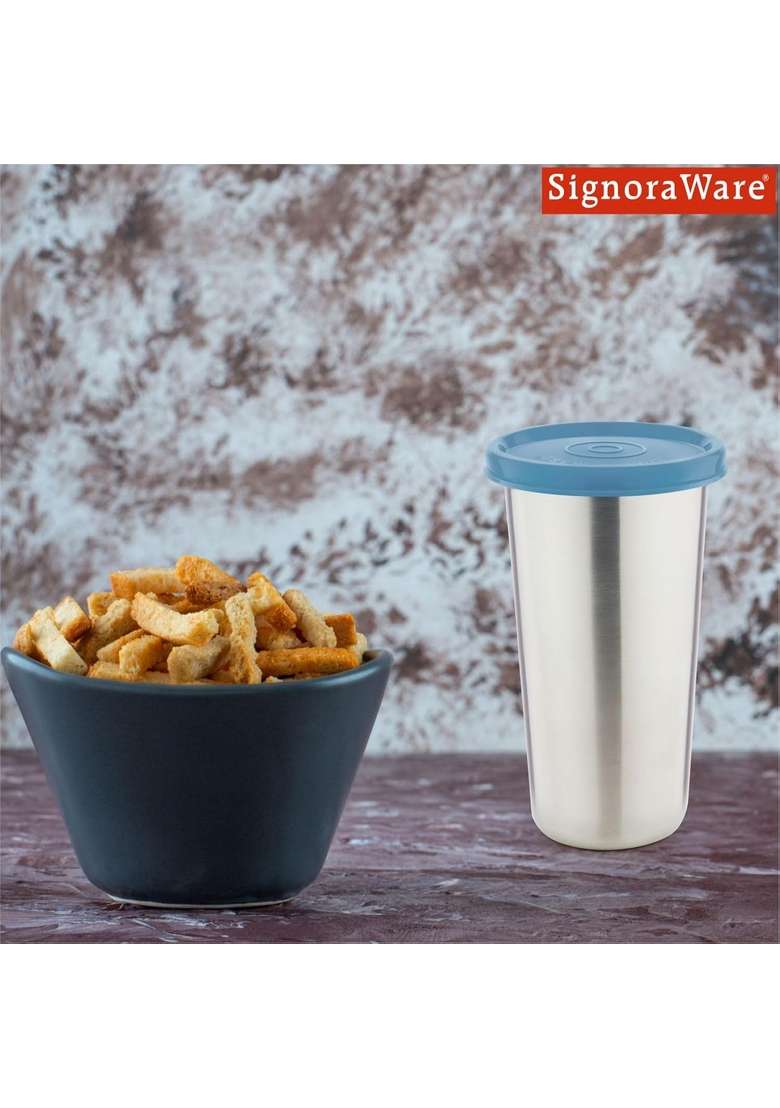 SIGNORA WARE SignoraWare Stainless Steel Mini Tumbler | 300 ml | 10.1 fl oz | Leak Proof - Indya