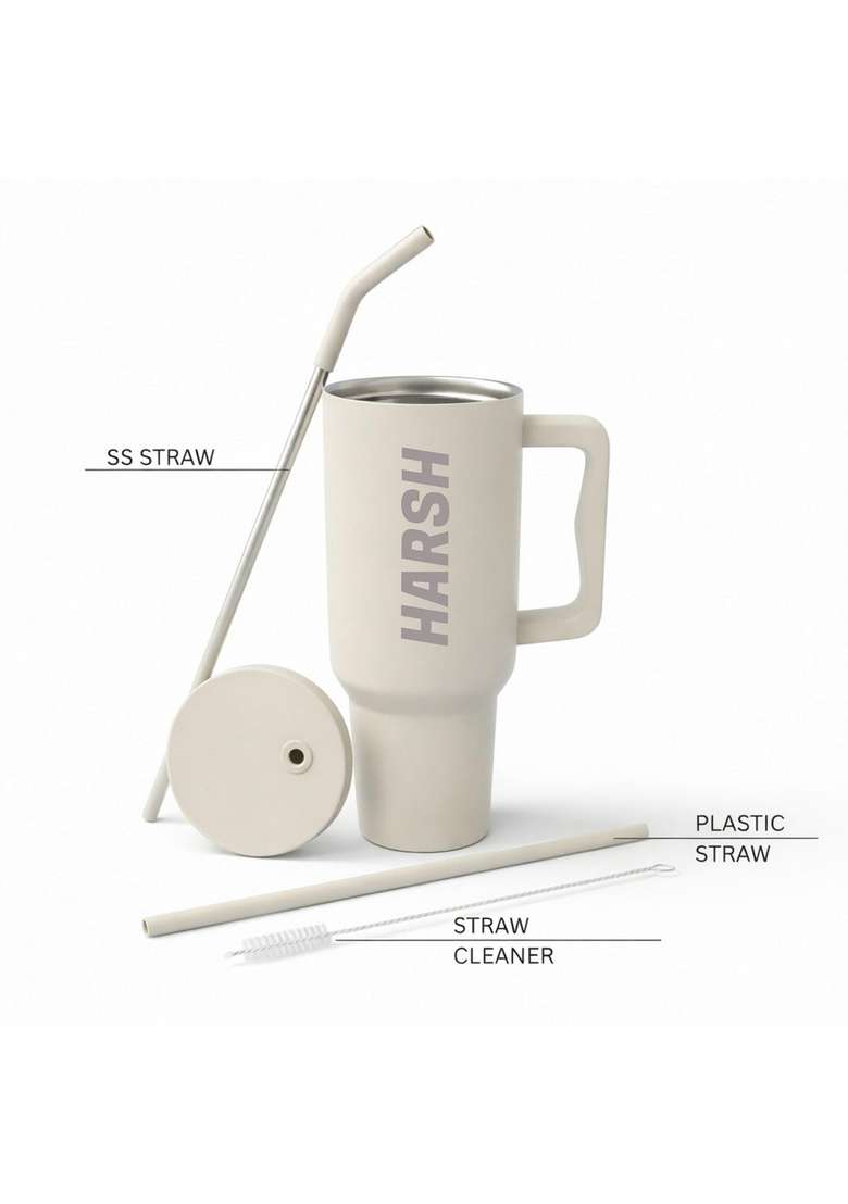Speedex Customized Name Insulated Stainless Steel Tumbler with Handle | 1.2 L | 1.3 Qt | Leak Proof - Indya