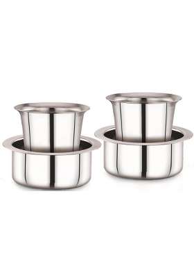 KC Stainless Steel Dabara Set | 200 ml | 6.8 fl oz | 2-Piece Set