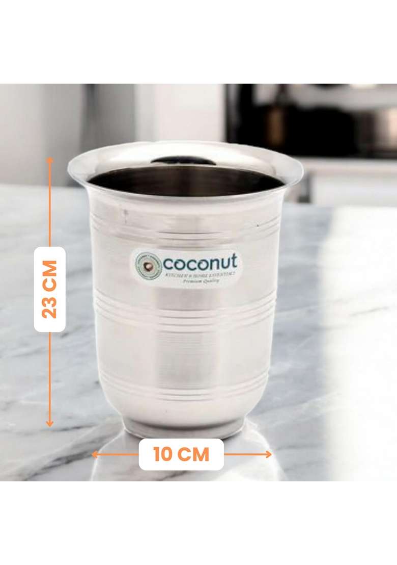 coconut Stainless Steel Multicolour Water Glass Tumbler Set | 250 ml | 8.5 fl oz | 6-Piece Set - Indya